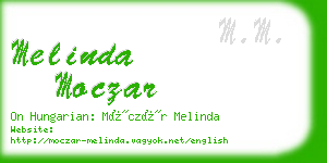 melinda moczar business card